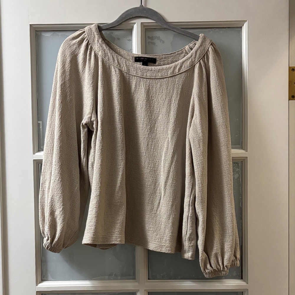 Banana Republic Textured Beige Top